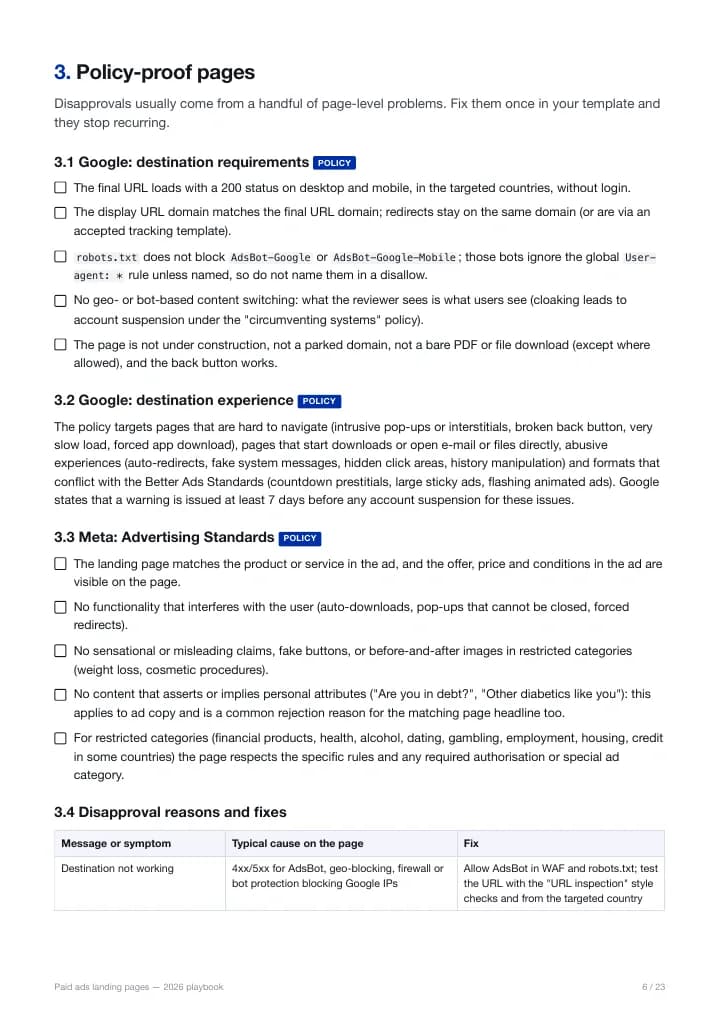 First page of the chapter on policy-proof pages
