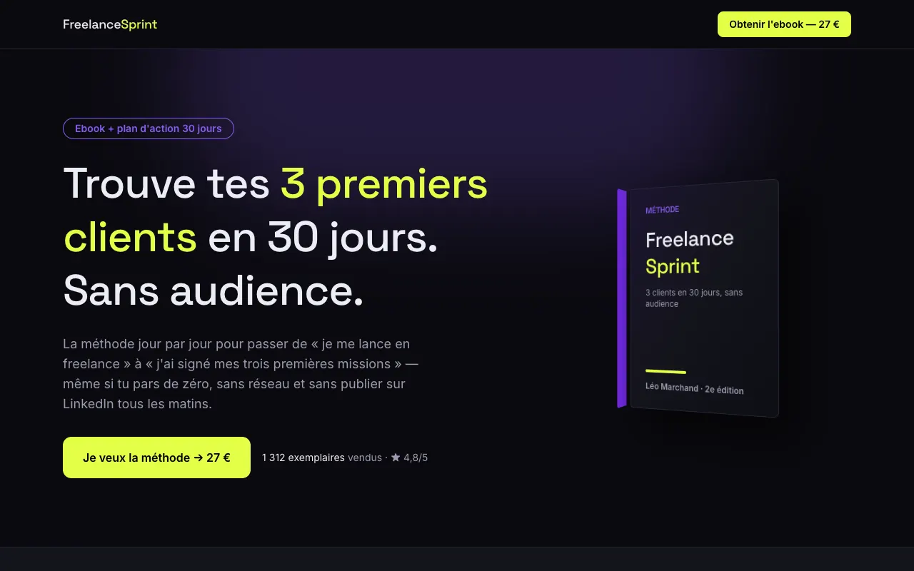 Ordinateur — haut de page — Freelance Sprint