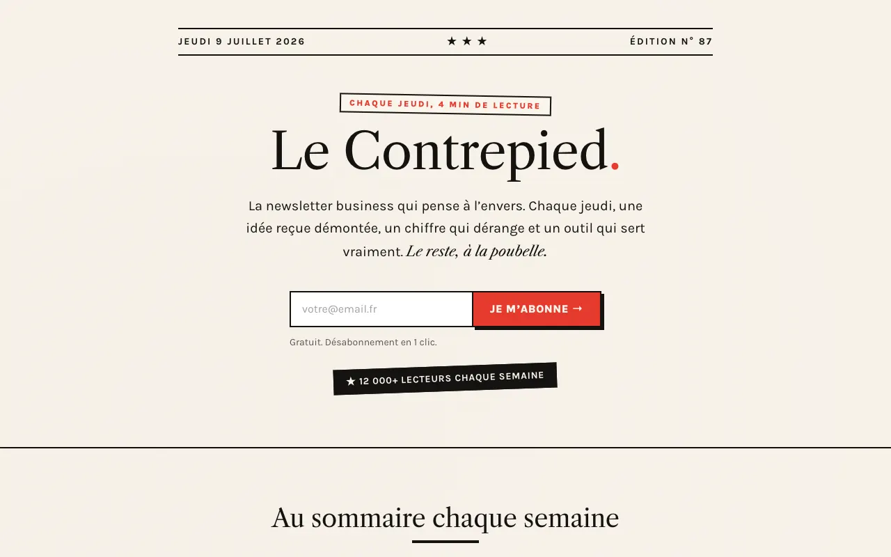 Ordinateur — haut de page — Le Contrepied